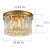 11.8 In. 4-Light Gold Finish Drum Style Flush Mount with Crystal Accents and No Bulbs Included