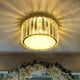 9 in. 4-Light Crystal Semi Flush Mount Chandelier