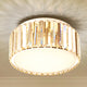 12 in. Modern 5-Light Round Silver Crystal Flush Mount Chandelier Wide