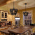 Boho 1-Light Hand-Woven Rattan Round Pendant Black Chandelier for Kitchen Island, Living Room, with No Bulbs Included