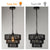 Boho 1-Light Hand-Woven Rattan Round Pendant Black Chandelier for Kitchen Island, Living Room, with No Bulbs Included