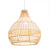 1-Light White Hand-Woven Rattan Bohemian Chandelier for Dining Living Bedroom Kitchen Farmhouse no bulbs included