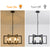 Farmhouse 6-Light Candle-Style Geometric Square/Rectangle Chandeliers for Living Room and Foyer with No Bulbs Included